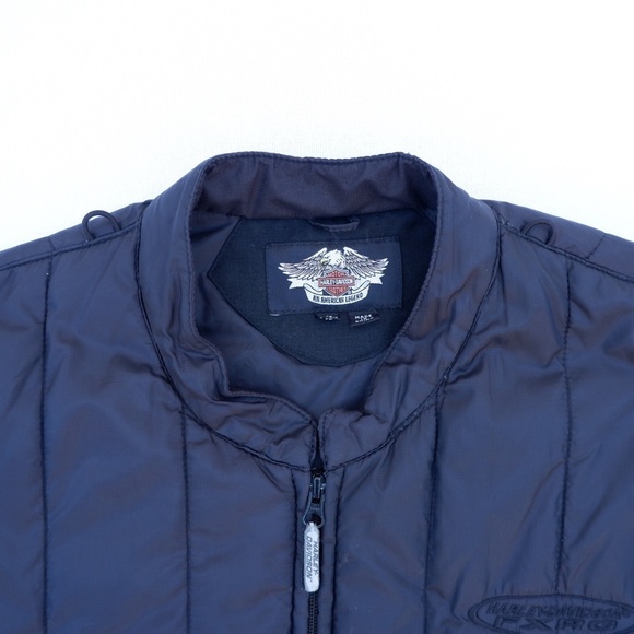 Harley Davidson FXRG Mens Jacket Liner Size XL Black Puffer Riding Motor Biker - Picture 2 of 10